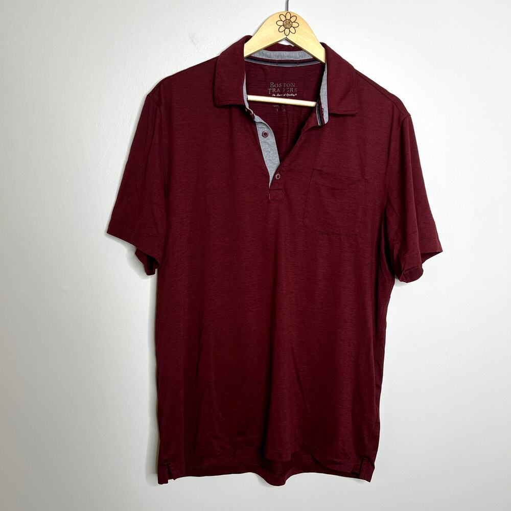 Men's Boston Traders Red Polo Shirt